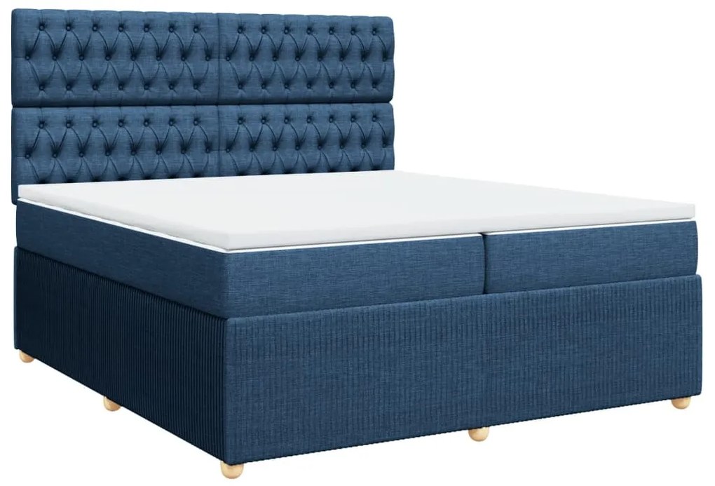 ΚΡΕΒΑΤΙ BOXSPRING ΜΕ ΣΤΡΩΜΑ ΜΠΛΕ 200X200 ΕΚ. ΥΦΑΣΜΑΤΙΝΟ 3292176