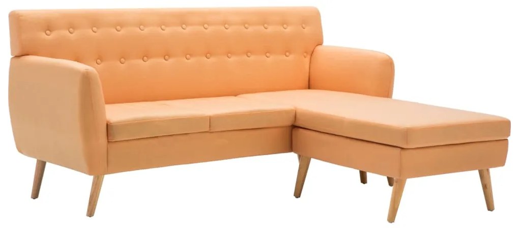 vidaXL Καναπές ΓωνιακόςΠορτοκαλί 171,5 x 138 x 81,5 εκ. Υφασμάτινος