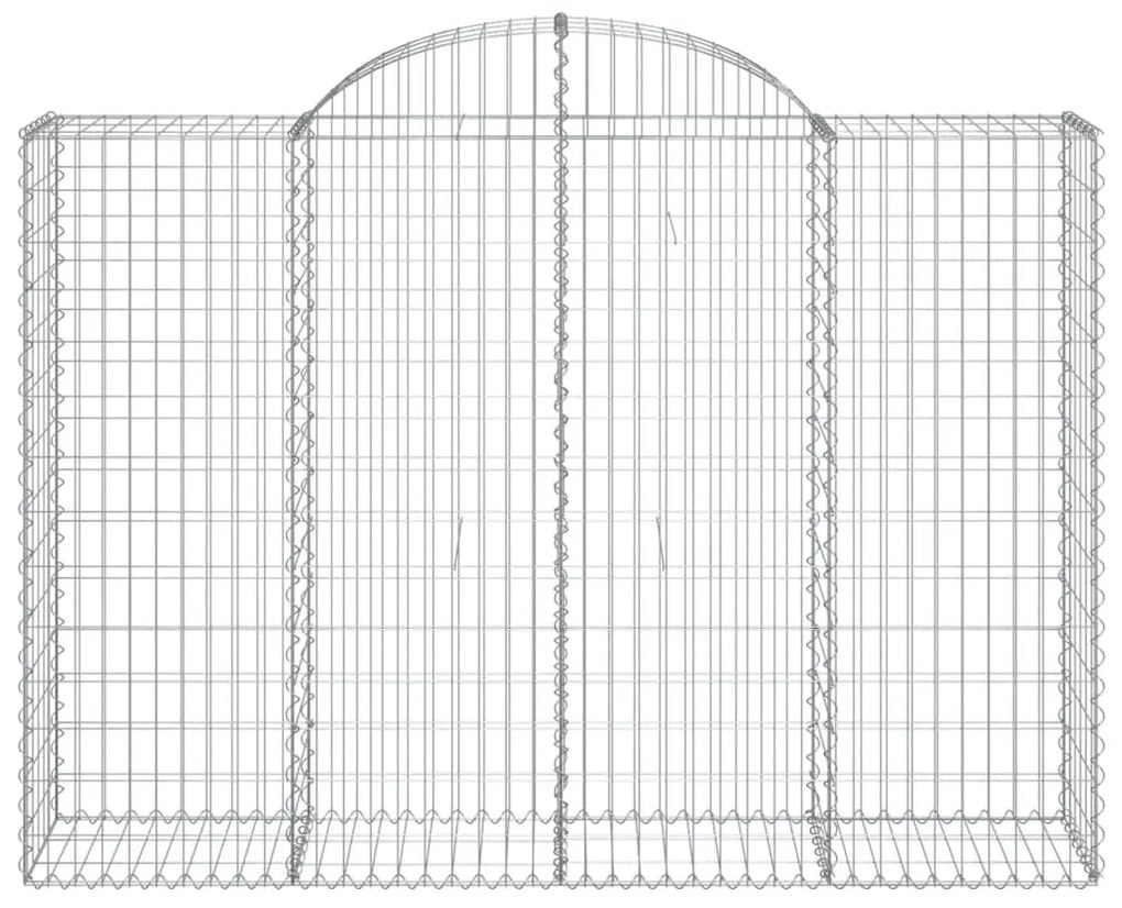 vidaXL Συρματοκιβώτια Τοξωτά 5 τεμ. 200x50x140/160 εκ. Γαλβαν. Ατσάλι