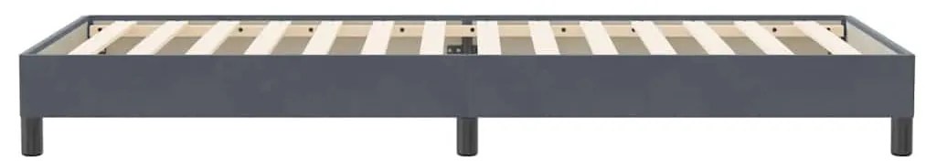 vidaXL Κρεβάτι Boxspring χωρίς Στρώμα Σκούρο Γκρι 80x220 εκ. Βελούδινο