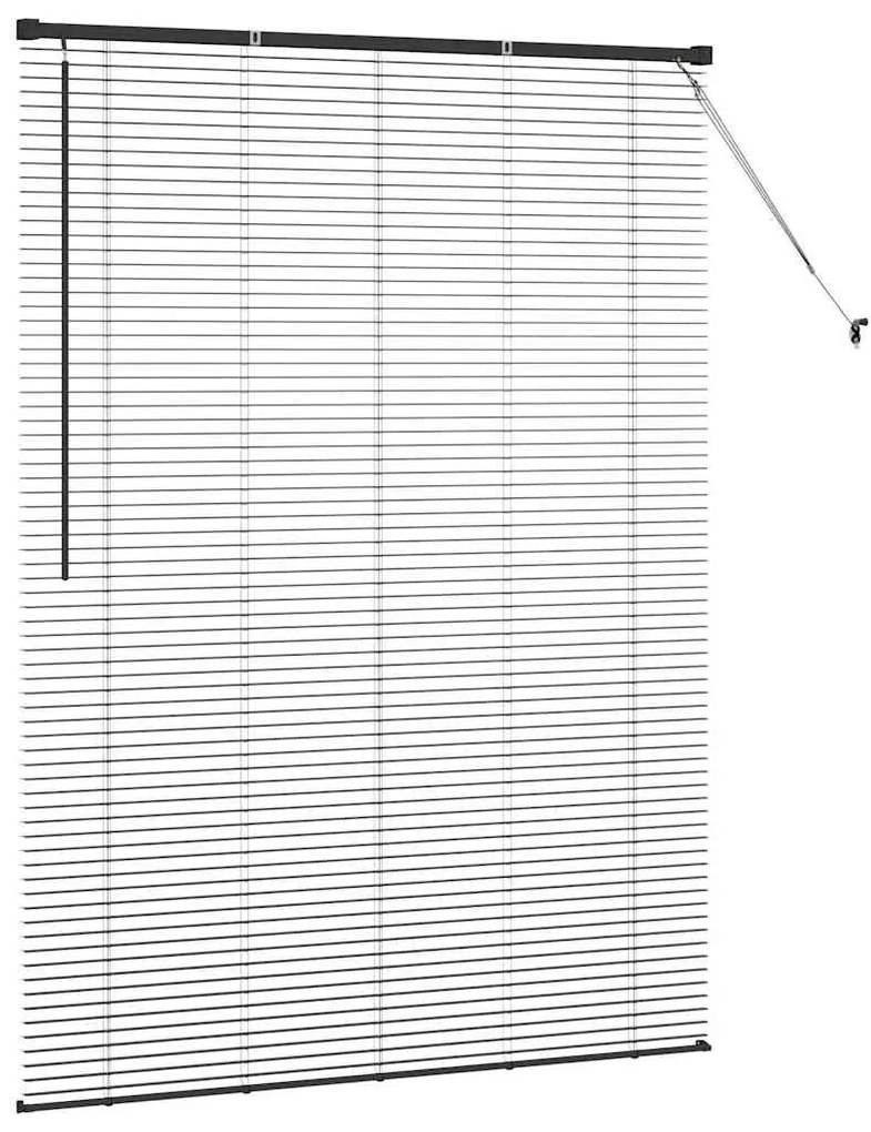vidaXL Ρολό Παραθύρου με κουρτίνες Μαύρο Αλουμίνιο