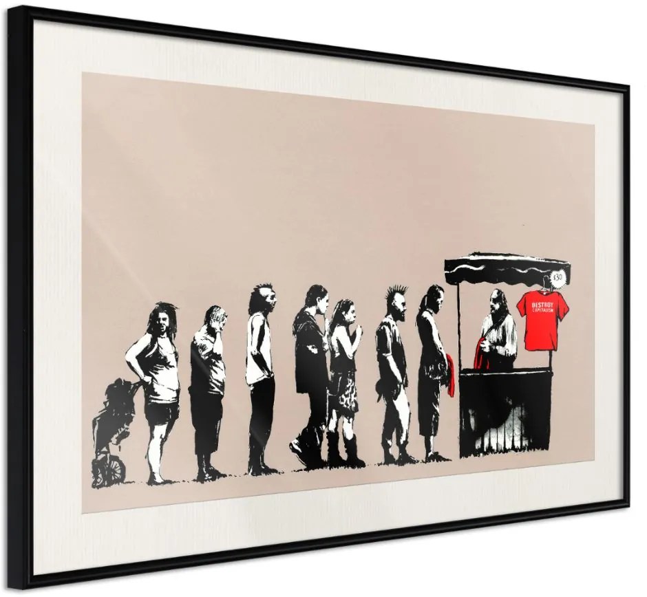 Αφίσα - Banksy: Festival - 90x60 - Μαύρο - Με πασπαρτού