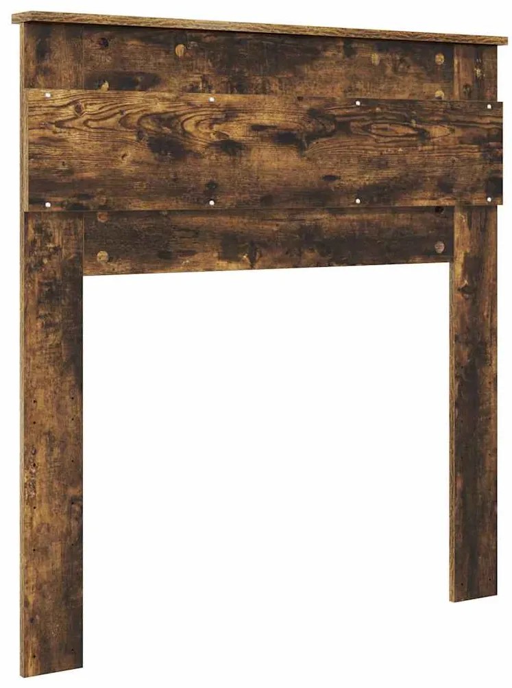 vidaXL Κεφαλάρι με κεφαλάρι Καπνιστό Δρύς 100 cm Επεξεργασμένο ξύλο