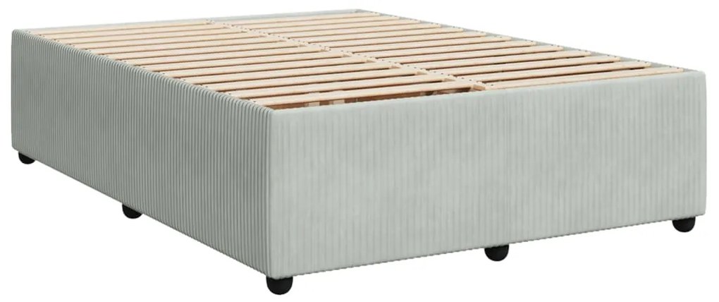 ΚΡΕΒΑΤΙ BOXSPRING ΜΕ ΣΤΡΩΜΑ ΑΝΟΙΧΤΟ ΓΚΡΙ 160X200 ΕΚ. ΒΕΛΟΥΔΙΝΟ 3292388