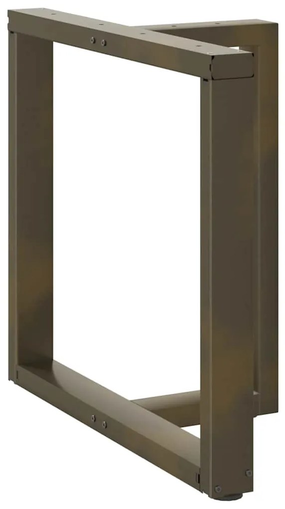 vidaXL Πόδια Τραπεζαρίας σε Σχήμα Τ, 2 τεμ. Μαύρο 80x35x(72-73) εκ. Ατσάλι
