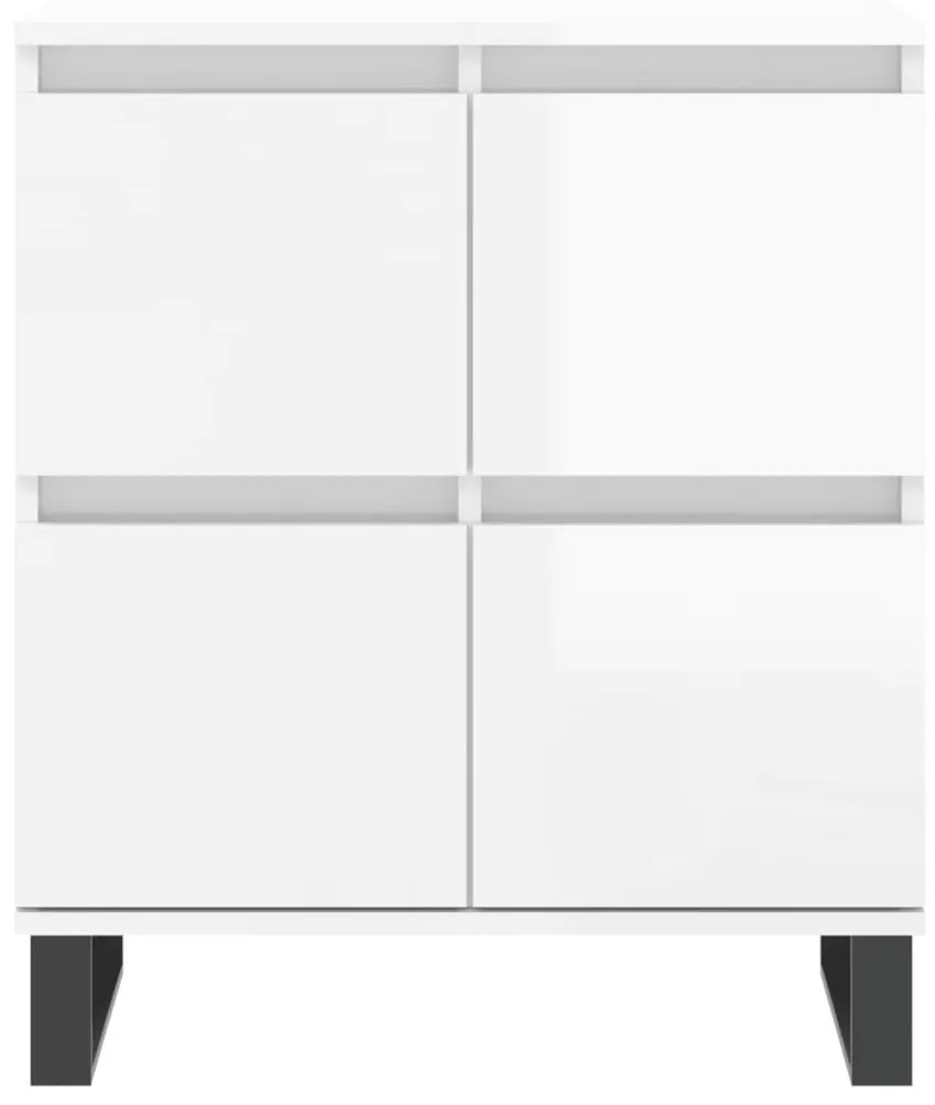vidaXL Ντουλάπι Γυαλιστερό Λευκό 60x35x70 εκ. από Επεξεργασμένο Ξύλο