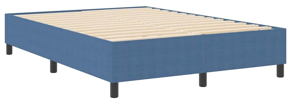 vidaXL Κρεβάτι με ελατήρια Μπλε 140 x 200 cm Βελούδο
