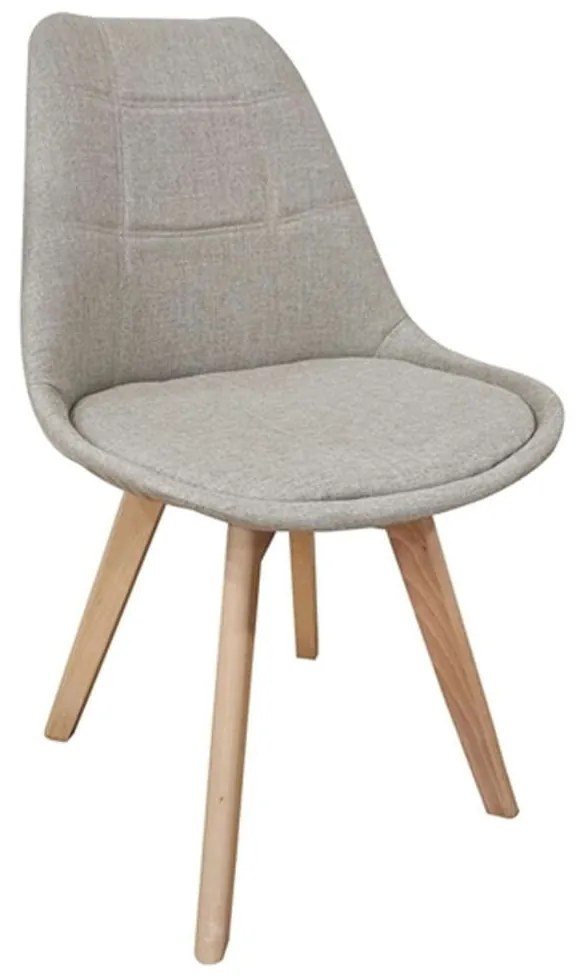 Καρέκλα Bianca Beige 10-0086 56X50X84cm Wood, Fabric