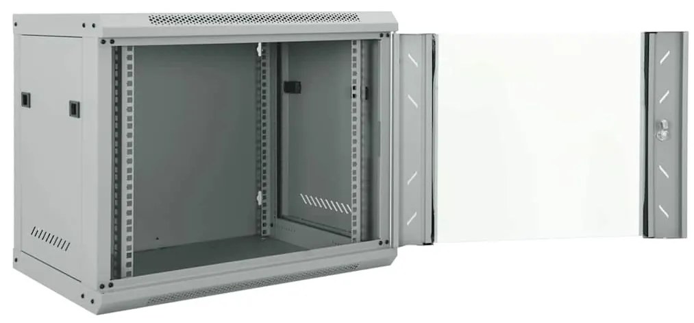 vidaXL Ντουλάπα δικτύου με αποθήκευση Γκρι 60 x 45 x 50 εκ Ατσάλι