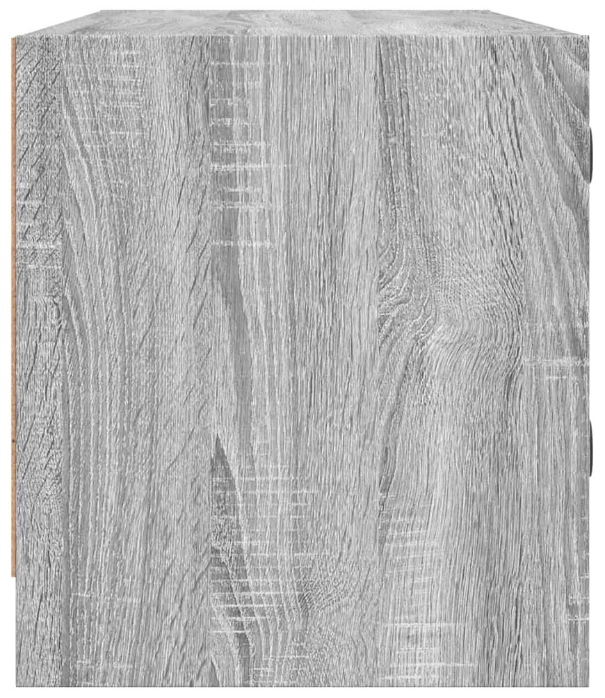 vidaXL Έπιπλο Τηλεόρασης Sonoma Γκρι 102x37x42 εκ. με Γυάλινες Πόρτες