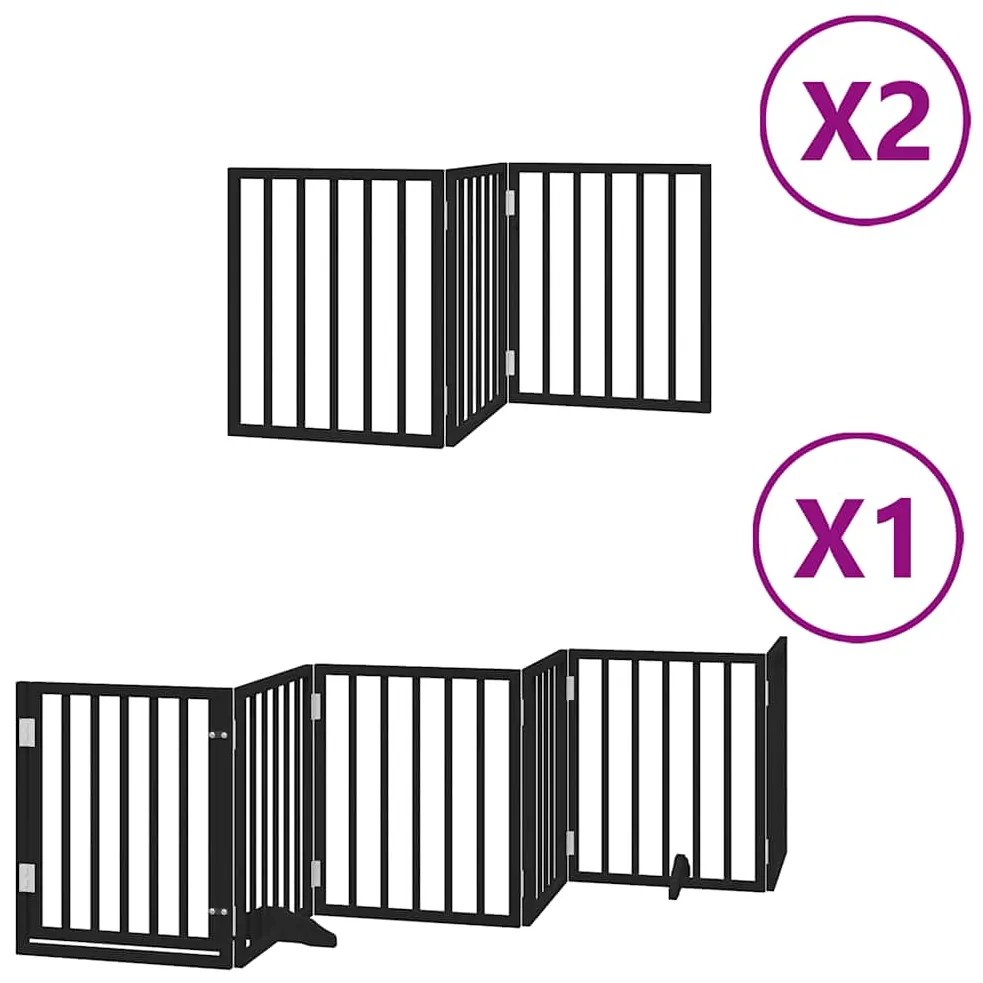 vidaXL Διαχωριστικό Σκύλων/Πόρτα Πτυσσόμενο 12 Πάνελ 600εκ Ξύλο Λεύκας