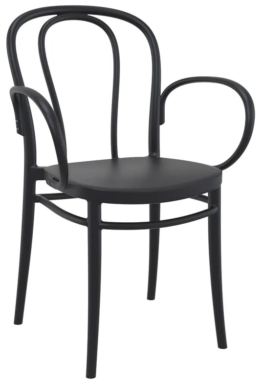 VICTOR XL BLACK(Σ14)ΠΟΛΥΘΡΟΝΑ ΠΟΛ/ΝΙΟΥ 57Χ52Χ85εκ. SIESTA 57Χ52Χ85εκ.