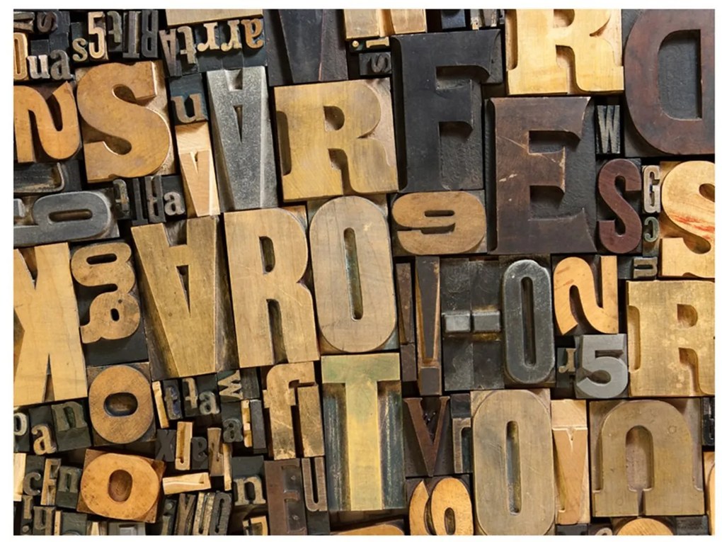 Φωτοταπετσαρία - Wooden letters 200x154