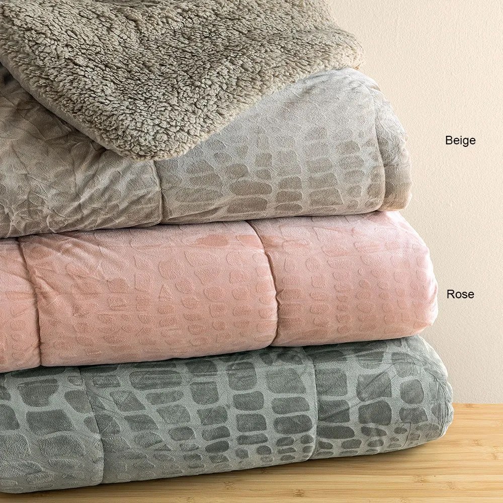 Κουβέρτα Καναπέ Flo Beige Palamaiki 160X240 160x240cm Βελούδο,Polyester