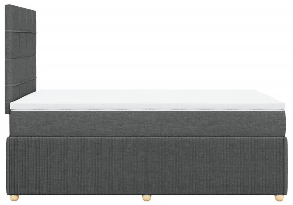 ΚΡΕΒΑΤΙ BOXSPRING ΜΕ ΣΤΡΩΜΑ ΣΚΟΥΡΟ ΓΚΡΙ 120X200 ΕΚ. ΥΦΑΣΜΑΤΙΝΟ 3294324