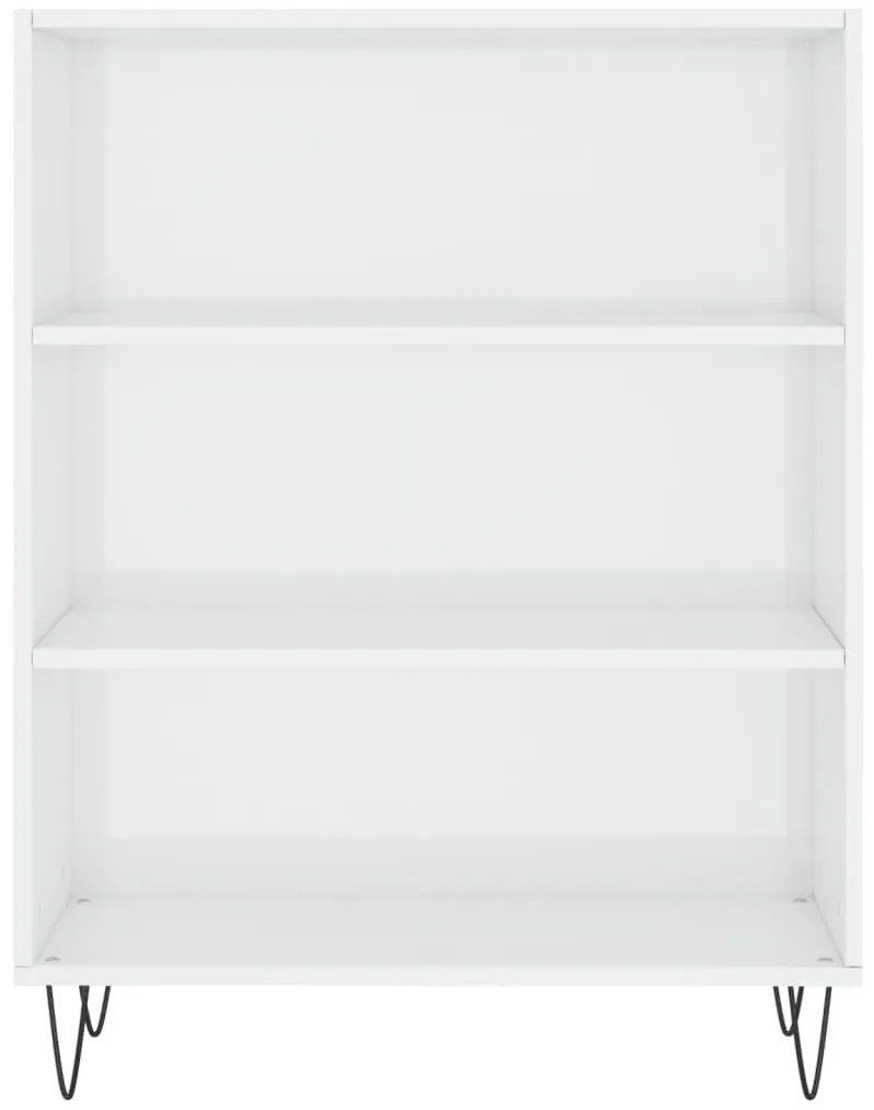 vidaXL Βιβλιοθήκη Γυαλιστερό Λευκό 69,5x32,5x90 εκ. Επεξεργασμένο Ξύλο