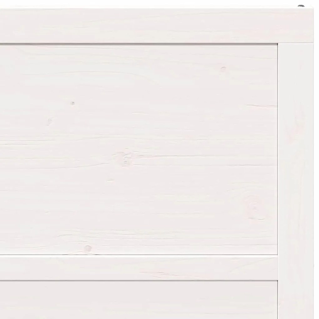 vidaXL Πόρτα αχυρώνα Λευκό 100 x 2,5 x 208 εκ. Στερεά ξυλεία πεύκου