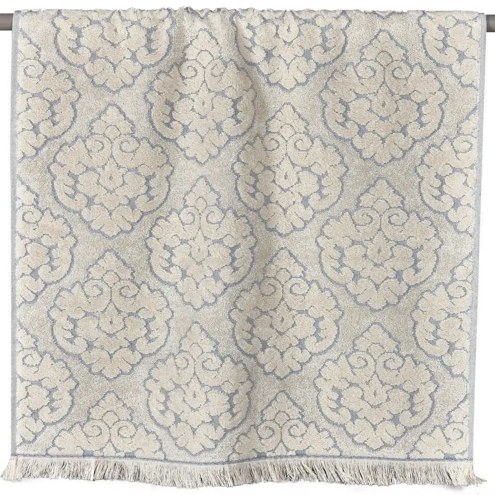 Πετσέτα Mallory 19 Blue-Ecru Kentia Χεριών 30x50cm 100% Βαμβάκι