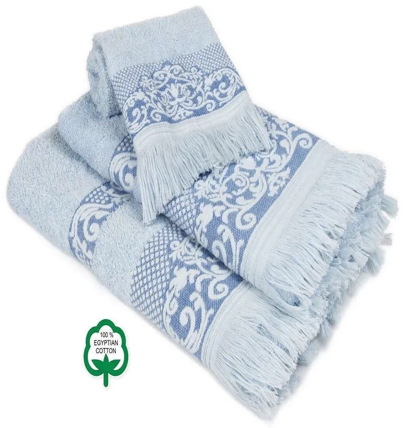 Πετσέτες Σετ 3Τμχ Ίσιδα 03 Ciel DimCol Towels Set 70x140cm 100% Βαμβάκι