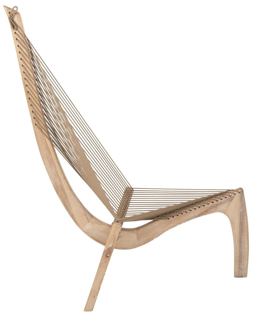 Πολυθρόνα HARP C9861 Ξύλο Φράξινος με Φυσικό Συνθετικό Σχοινί 85x101,5x128,5Yεκ. 85x101.5x128.5 εκ.