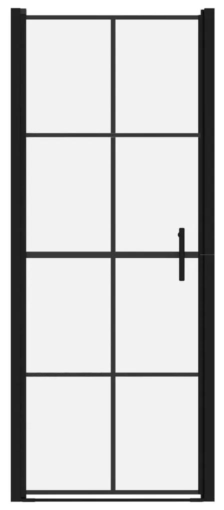 Πόρτες Ντουζιέρας Μαύρες 81 x 195 εκ. από Ψημένο Γυαλί