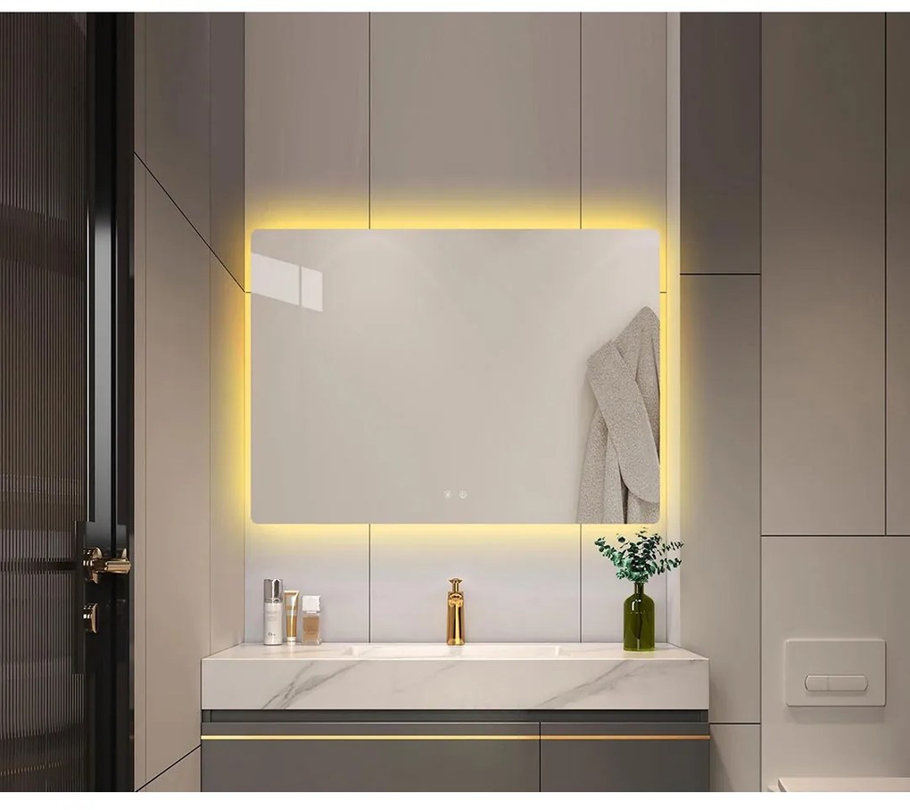 Καθρέπτης μπάνιου L-02 LED 100x70 εκ. 100x3x70 εκ.