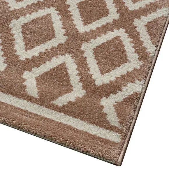 Beauty Home Πατάκι Vibe Art 9575 67x150 Pink White Ροζ Λευκό