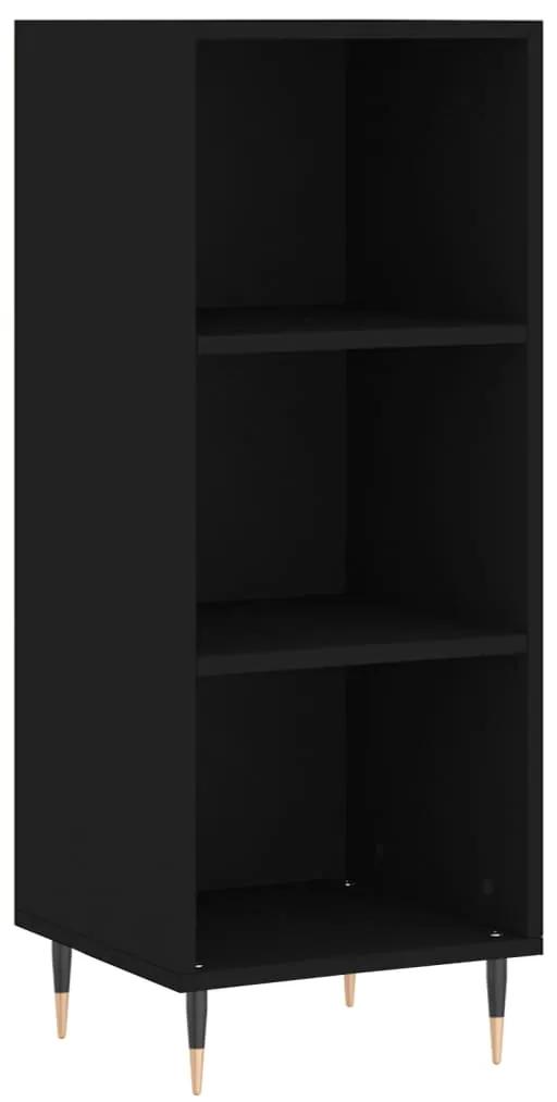 Ντουλάπι Μαύρο 34,5x32,5x90 εκ. Επεξεργασμένο Ξύλο