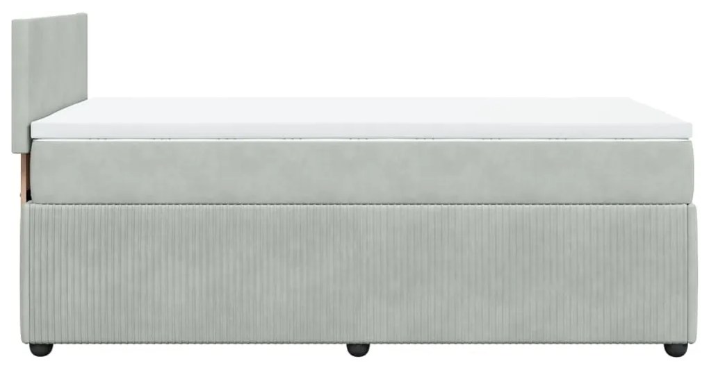 ΚΡΕΒΑΤΙ BOXSPRING ΜΕ ΣΤΡΩΜΑ ΑΝΟΙΧΤΟ ΓΚΡΙ 100X200 ΕΚ. ΒΕΛΟΥΔΙΝΟ 3289956