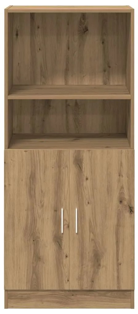 Ντουλάπι Κουζίνας Αρτισιανή Δρυς 57x41,5x131,5 εκ. Επεξεργ.Ξύλο - Καφέ