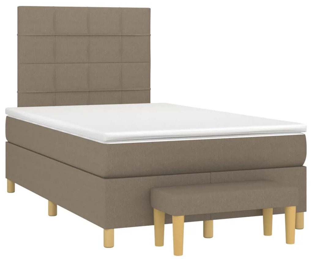 ΚΡΕΒΑΤΙ BOXSPRING ΜΕ ΣΤΡΩΜΑ TAUPE 120X200 ΕΚ. ΥΦΑΣΜΑΤΙΝΟ 3137145