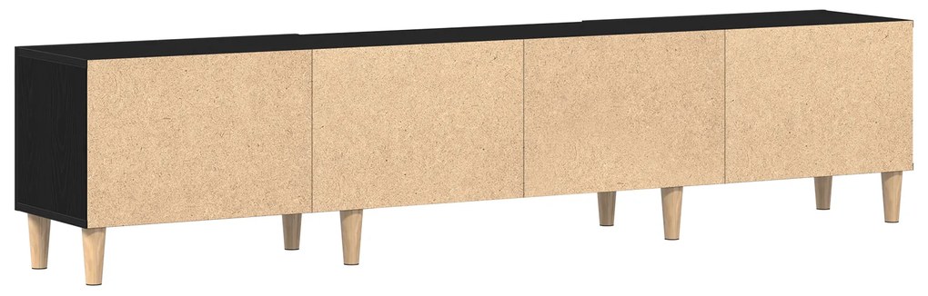 vidaXL Ντουλάπι τηλεόρασης Μαύρο Δρυς 180x31,5x40 εκ Επεξεργασμένο ξύλο
