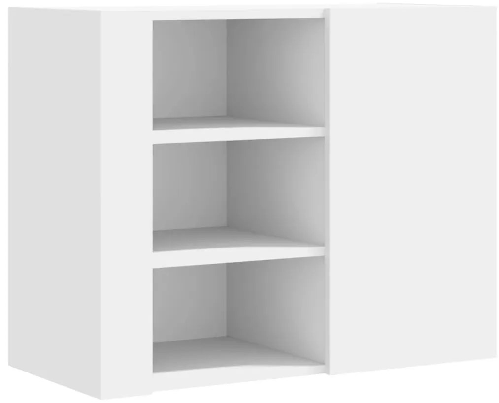 vidaXL Ντουλάπι Τοίχου Λευκό 75 x 35 x 60 εκ. από Επεξεργασμένο Ξύλο