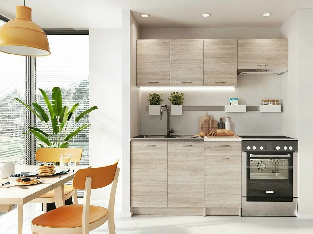 Σετ κουζίνας Trenton 101, 180x60cm, Πάγκος, Πλαστικοποιημένη μοριοσανίδα