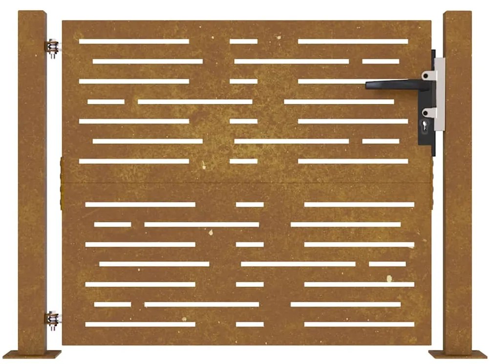 vidaXL Πόρτα Κήπου Τετράγωνη 100x100 εκ. από Ατσάλι Corten