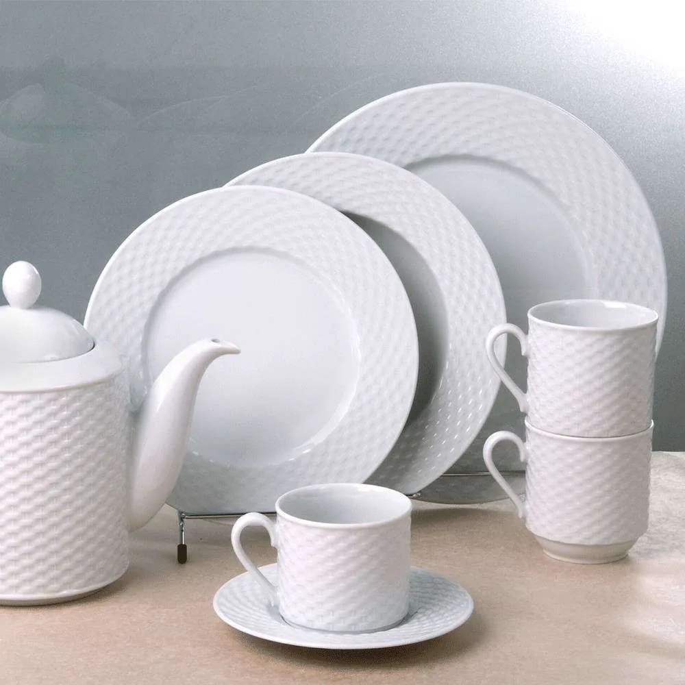 Σερβίτσιο Πιάτα Φαγητού Polo (Σετ 72Τμχ) 34.000.30 White Cryspo Trio 72 τμχ Porcelain