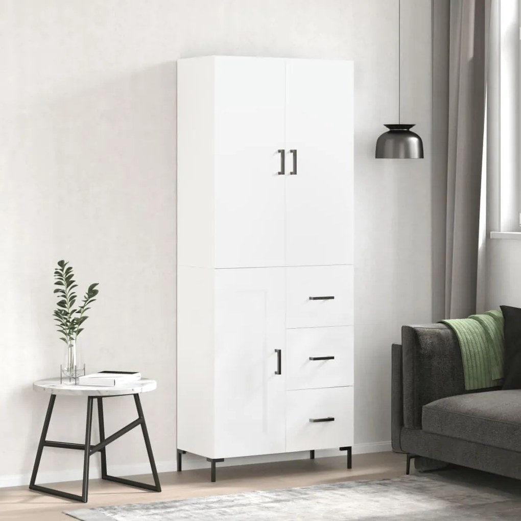 vidaXL Ντουλάπι Λευκό 69,5x34x180 εκ. από Επεξεργασμένο Ξύλο