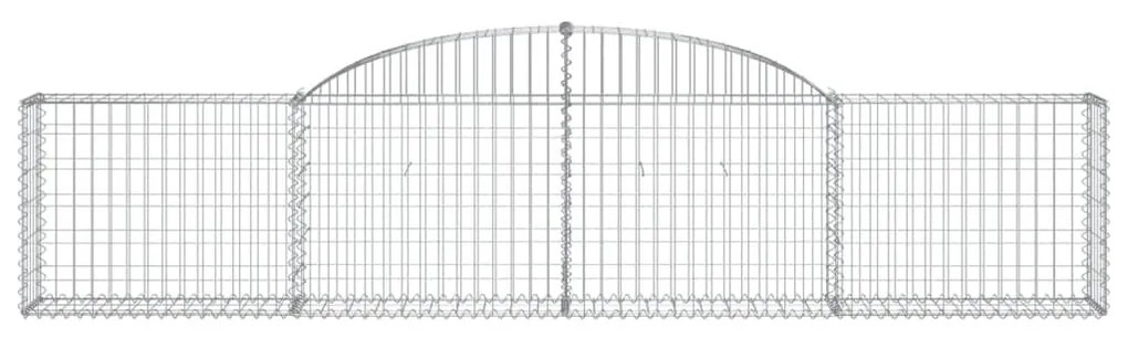 Συρματοκιβώτια Τοξωτά 30 τεμ. 300x30x60/80 εκ. Γαλβαν. Ατσάλι - Ασήμι