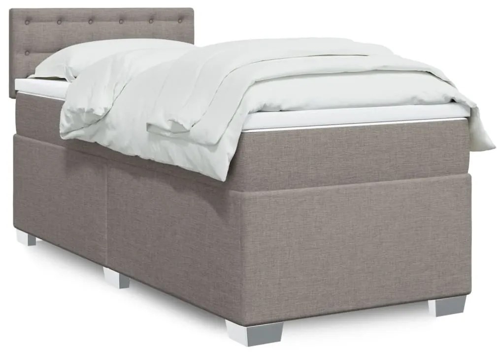 ΚΡΕΒΑΤΙ BOXSPRING ΜΕ ΣΤΡΩΜΑ TAUPE 80X200 ΕΚ. ΥΦΑΣΜΑΤΙΝΟ 3285733