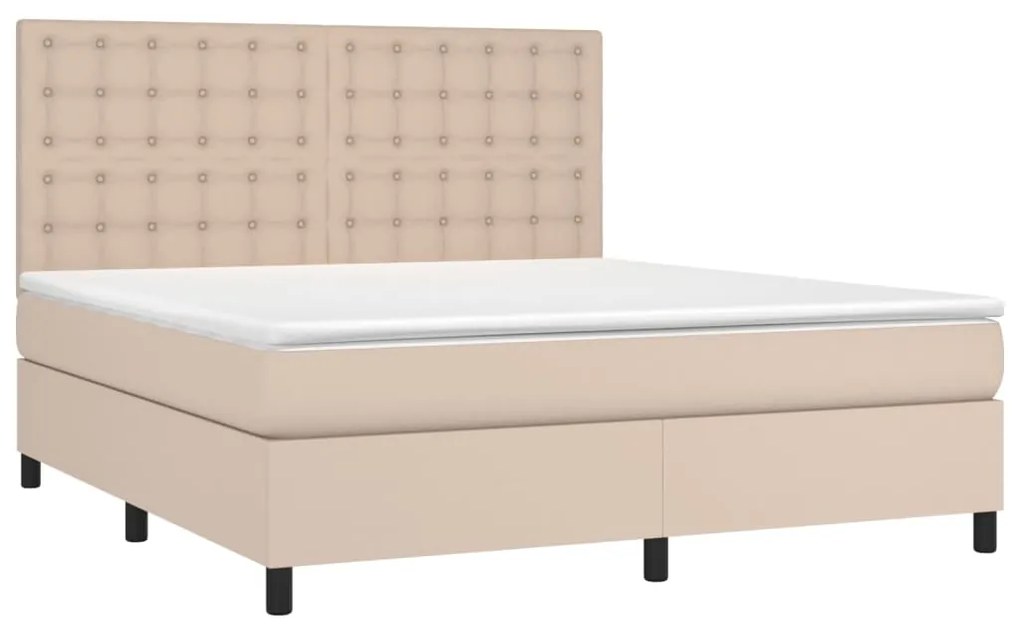 ΚΡΕΒΑΤΙ BOXSPRING ΣΤΡΩΜΑ&amp;LED ΚΑΠΟΥΤΣΙΝΟ 180X200 ΕΚ. ΣΥΝΘ. ΔΕΡΜΑ 3135962