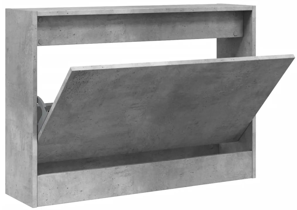 vidaXL Παπουτσοθήκη Γκρι Σκυροδέματος 80x21x57 εκ. Επεξεργασμένο Ξύλο