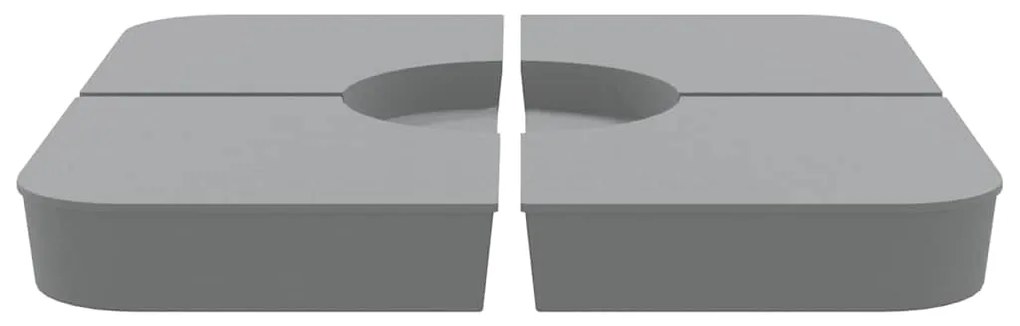 vidaXL 4 τεμαχίων σετ βάσης ομπρέλας για ομπρέλα με σταυρό 100 kg PP