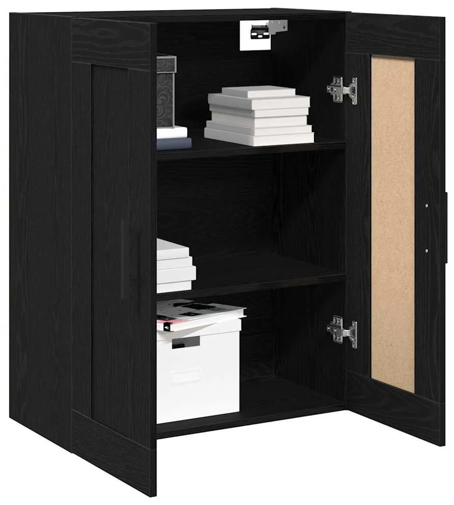 vidaXL Ντουλάπα τοίχου Επιτοίχιο Μαύρη δρυς 69.5 x 34 x 90 εκ.