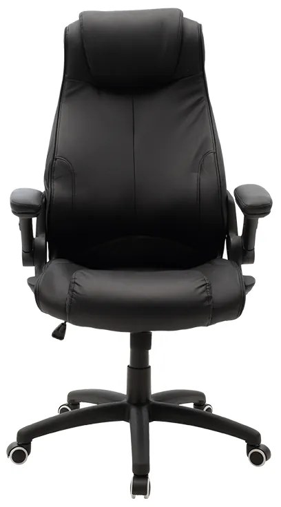Καρέκλα γραφείου διευθυντή Ammon pakoworld pu μαύρο - Τεχνόδερμα - 033-000014