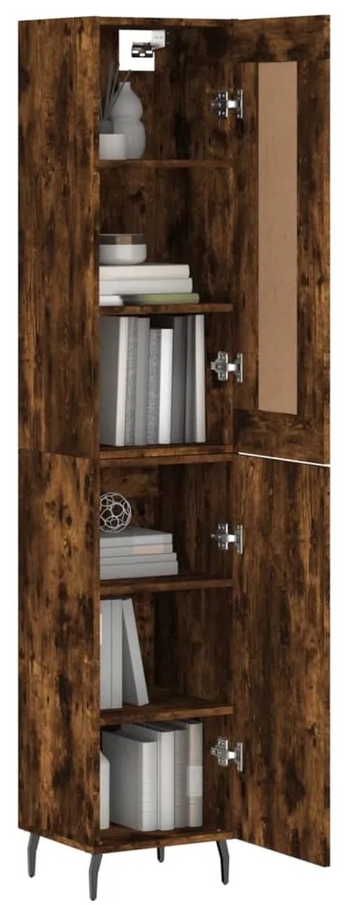 vidaXL Ντουλάπι Καπνιστή δρυς 34,5x34x180 εκ. από Επεξεργασμένο Ξύλο