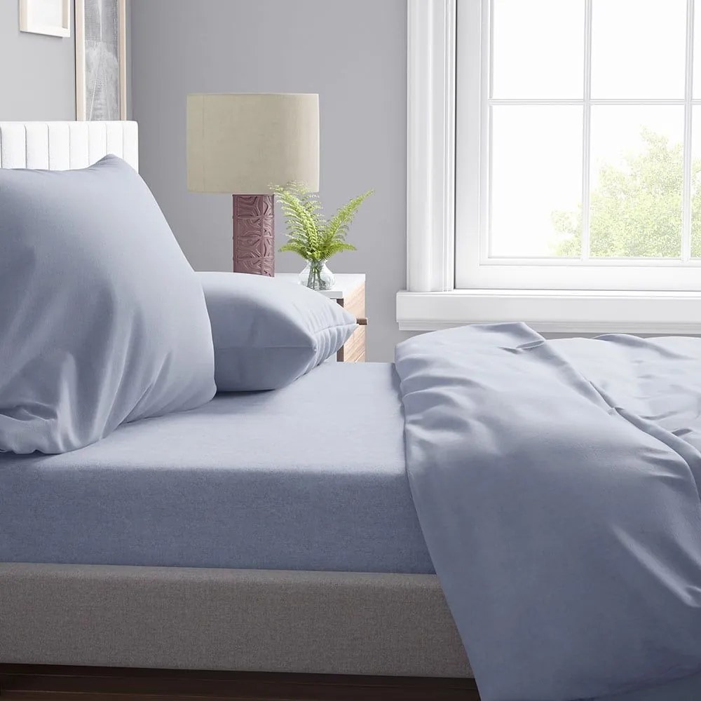 Παπλωματοθήκη Μελανζέ 04 Sky Blue DimCol Μονό Cotton-Polyester
