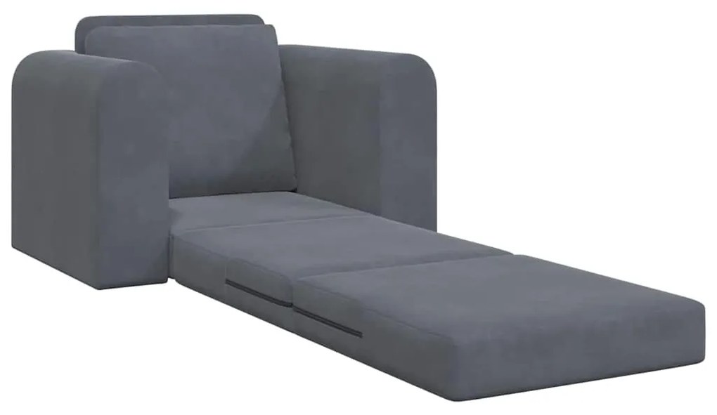 vidaXL Κρεβάτι καναπές Σκούρο γκρι 98 x 71 x 83 εκ. Βελούδο