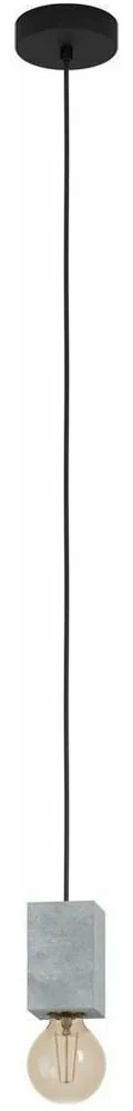 Φωτιστικό Οροφής 43597 Prestwick 1/E27 Black-Grey Eglo Cement, Metal