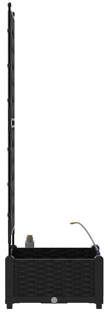 vidaXL Ζαρντινιέρες κήπου Μαύρο 40 x 40 x 126 cm Ατσάλι