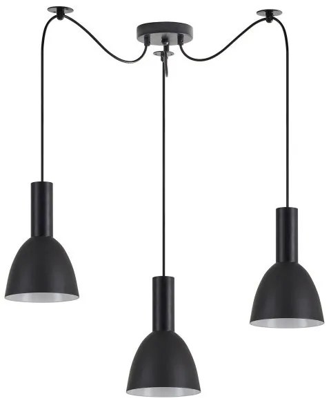 Κρεμαστό Φωτιστικό Οροφής 3xE27 Μαύρο Adept Tube 77-8549 Homelighting-77-8549-Μαύρο 77-8549